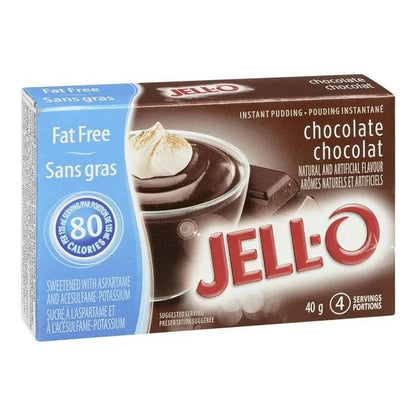 Jell-O Fat Free Chocolate Instant Pudding Mix, 40g/1.41oz (Shipped from Canada)