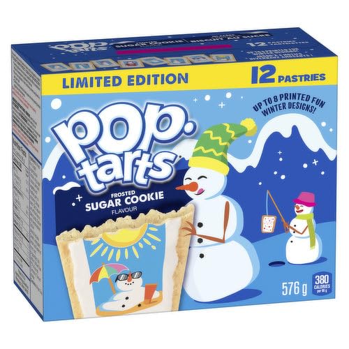 Pop-Tarts Frosted Sugar Cookie Instant Breakfast Toaster Pastries - Limited Edition, 12 Count, 576g/1.3 lbs (Shipped from Canada)