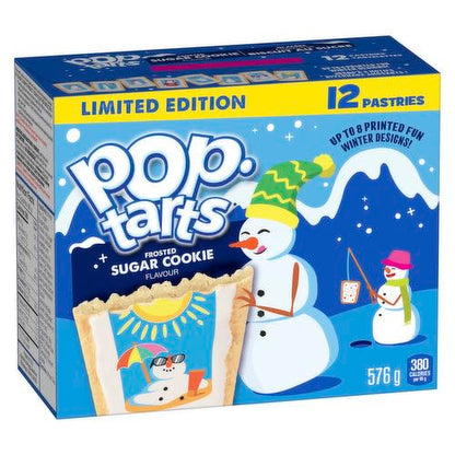 Pop-Tarts Frosted Sugar Cookie Instant Breakfast Toaster Pastries - Limited Edition, 12 Count, 576g/1.3 lbs (Shipped from Canada)