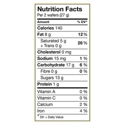 Celebration Leclerc Vanilla Wafer Cookies Nutrition Facts