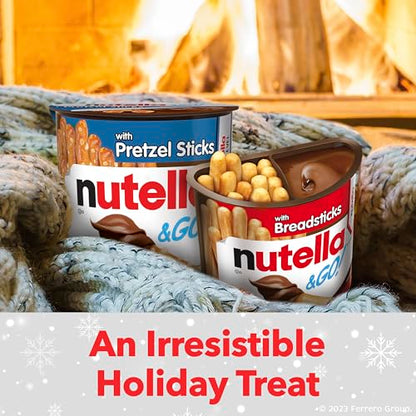 Nutella & GO Hazelnut And Cocoa Spread With Breadsticks Stocking Stuffer Holiday Treat Snack Cups 4-Pack, 52g/1.9oz (Shipped from Canada)