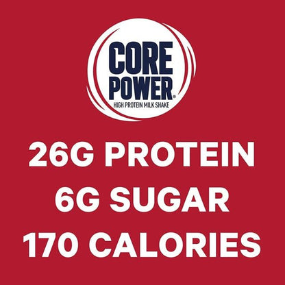 Fairlife Core Power 26g Protein Milk Shakes, Strawberry Banana  Made with Canadian Milk, 414mL/14 fl. oz. (Shipped from Canada)