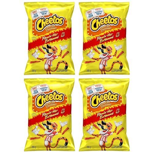 Cheetos Crunchy Flamin Hot Cheese Snacks pack of 4