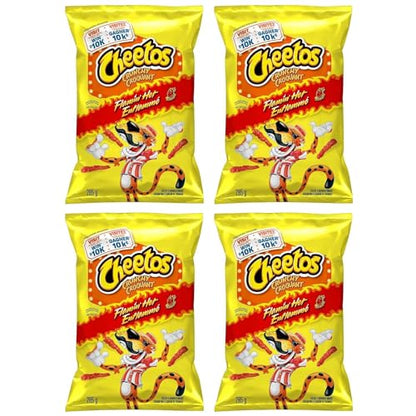 Cheetos Crunchy Flamin Hot Cheese Snacks pack of 4