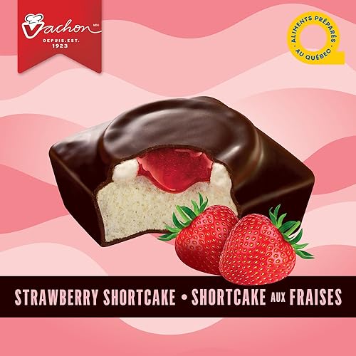 Vachon Ah Caramel! Strawberry Snack Cake, 12 Cakes, 336g/11.8oz (Shipped from Canada)