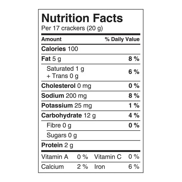 Cheez-It Baked Snack Crackers Hot & Spicy Nutrition Facts