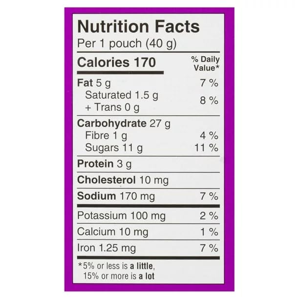 Dare Bear Paws Molasses Cookies Nutrition Facts