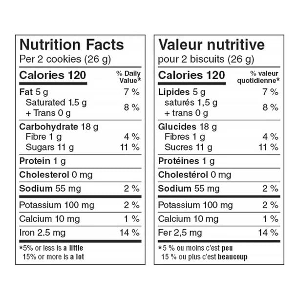 Great Value Fudge Cream Sandwich Cookies Nutrition Facts