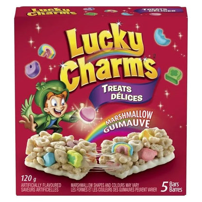 Lucky Charms Marshmallow Treats Bars, 5 Bars, 120g/4.2oz (Shipped from Canada)