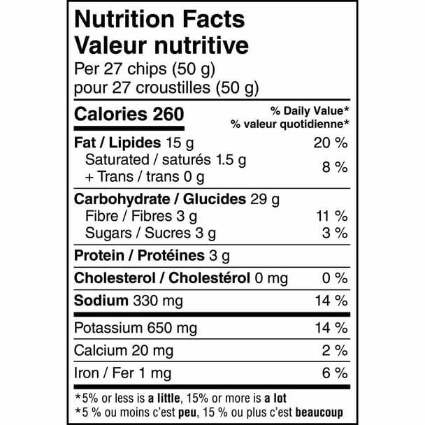 Miss Vickie's Sweet Spicy Ketchup Potato Chips Nutrition Facts