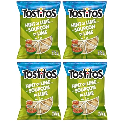 Tostitos Hint of Lime Tortilla Chips pack of 4