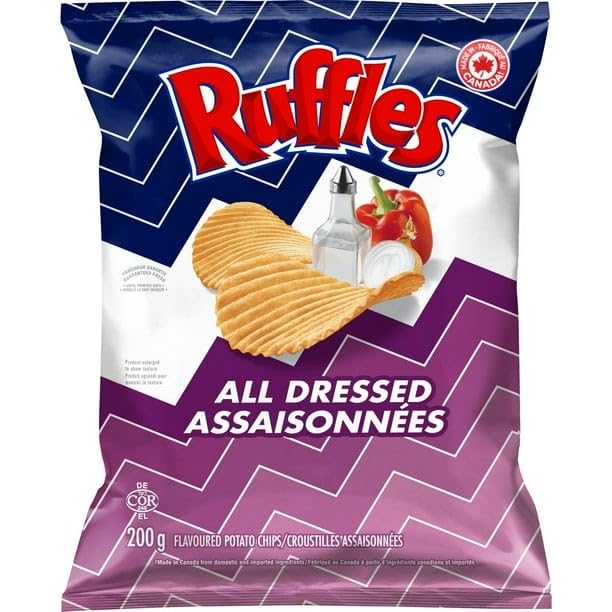 Ruffles New All Dressed Chips, 200g/7.05 (Shipped from Canada)