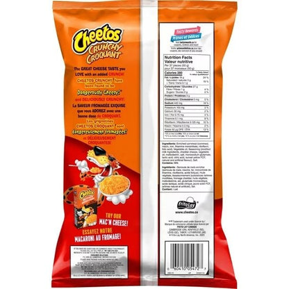 Cheeto Crunchy Cheese Snacks back cover