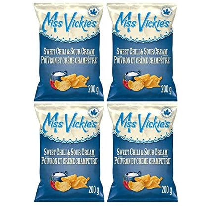 Miss Vickie's Sweet Chili & Sour Cream Kettle Cooked Potato Chips 200g/7oz (Shipped from Canada)