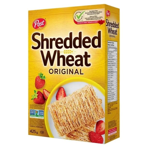 Post Shredded Wheat Big Biscuit Cereal, Original, 425g/15 oz (Shipped from Canada)