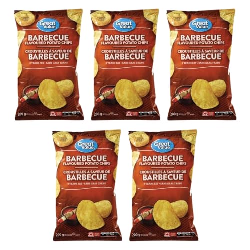 Great Value Barbecue Potato Chips pack of 5