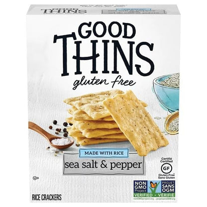 Christie Good Thins Rice Sea Salt & Pepper Crackers, 100g/3.5 oz (Shipped from Canada)