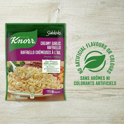 Knorr Sidekicks Creamy Garlic Raffaello Pasta Side Dish, Pasta Side Dish, 137g/4.8 oz (Shipped from Canada)