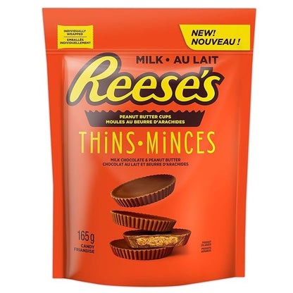 Reese's Thins Peanut Butter Cups Milk Chocolate 165g/5.8oz (Shipped from Canada)