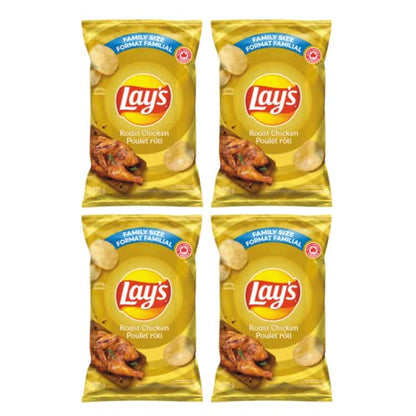 Lays Roast Chicken Potato Chips Family Bag 235g/8.2oz (Shipped from Canada)