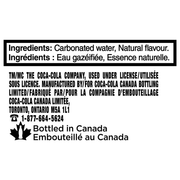 AHA Sparkling Water Raspberry & Acai Ingredients