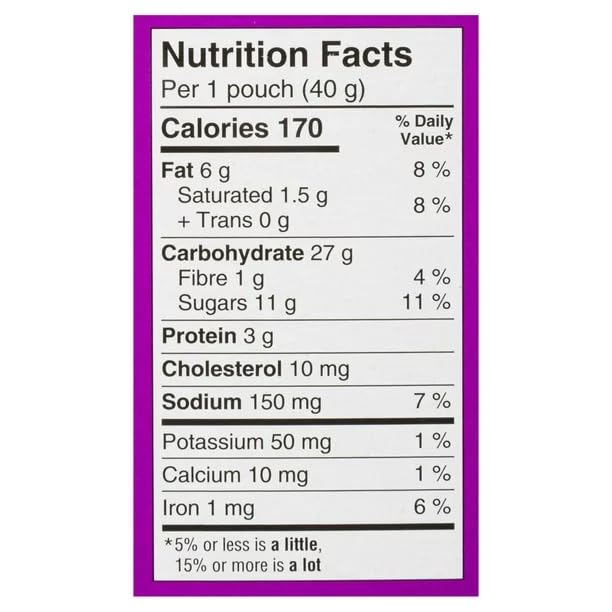 Dare Bear Paws Baked Apple Biscuits nutrition facts