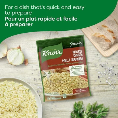 Knorr Sidekicks Harvest Chicken Rice Side Dish, Chicken Rice & Vermicelli Side dish, 133g/4.7 oz (Shipped from Canada)