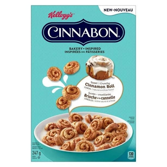 Kellogg's Cinnabon Cinnamon Roll Cereal, 247g/8.7oz (Shipped from Canada)