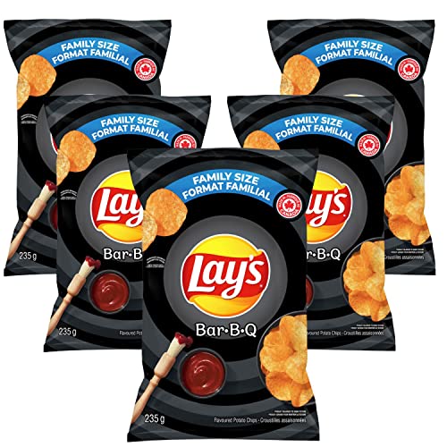 Lays Barbecue Potato Chips Family Bag pack of 5