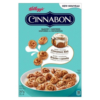 Kellogg's New Cinnabon Cereal, 247g/8.8 oz (Shipped from Canada)