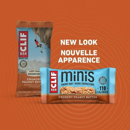 CLIF Bar Minis Energy Bar, Crunchy Peanut Butter, 10 x 28g, 280g/9.9 oz (Shipped from Canada)