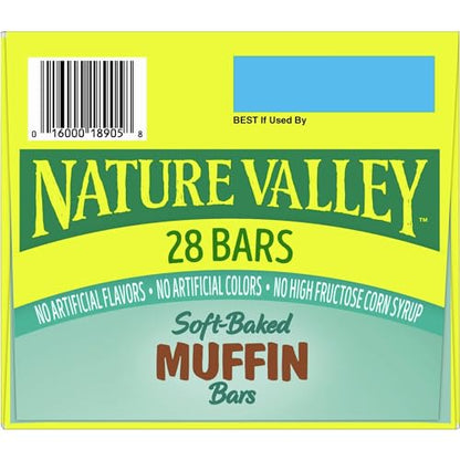 Nature Valley Soft-Baked Muffin Bars, Blueberry, 28 Bars, 984g/34.7oz (Shipped from Canada)