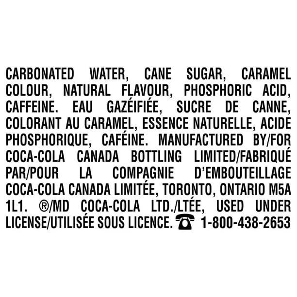 Coca-Cola British Columbia Raspberry ingredients