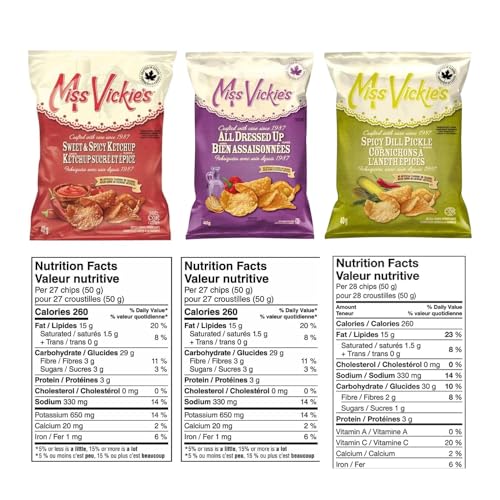 Miss Vickies Potato Chips Canadian Variety Pack 3