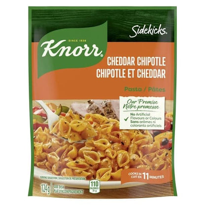 Knorr Sidekicks Cheddar Chipotle Pasta Side Dish, Side Dish, 124g/4.4 oz (Shipped from Canada)