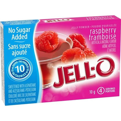 Jell-O Raspberry Jelly Powder Light, Gelatin Mix, 10g/0.35oz (Shipped from Canada)