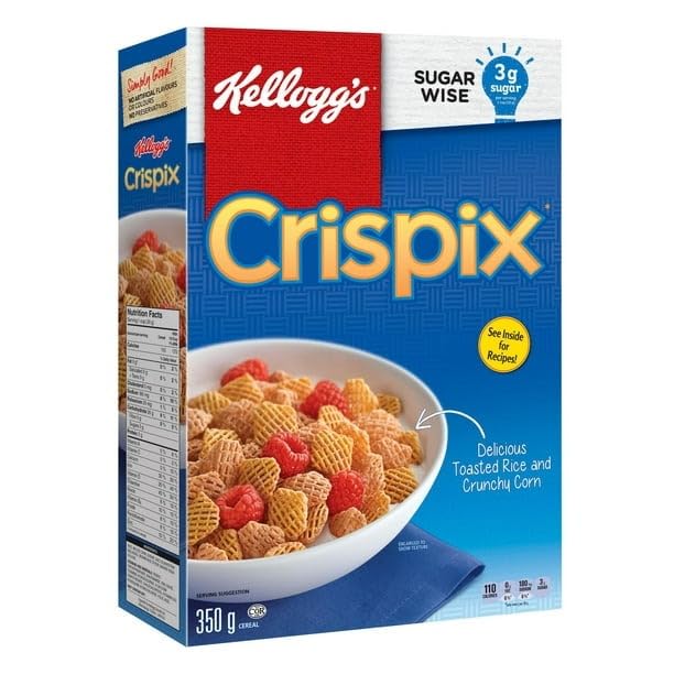 Kellogg's Crispix Cereal - Source of 8 Essential Nutrients, 350g/12.3 oz (Shipped from Canada)