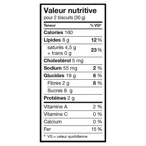 Celebration Leclerc Butter Cookies with Dark Chocolate Nutrition facts french