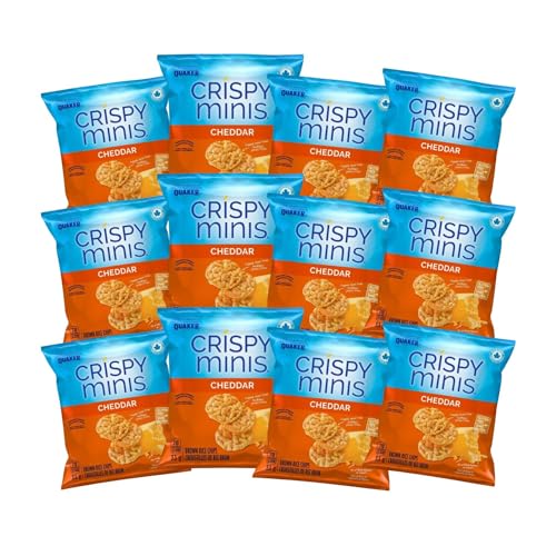 Quaker Crispy Minis Cheddar Brown Rice Chips, 33g/1.2 oz (Shipped from Canada)