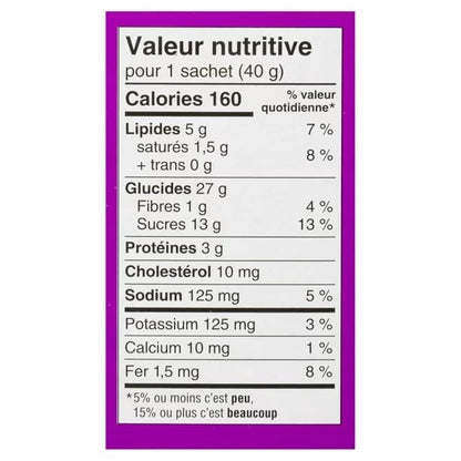 Dare Bear Paws Brownie Biscuits Nutrition Value French