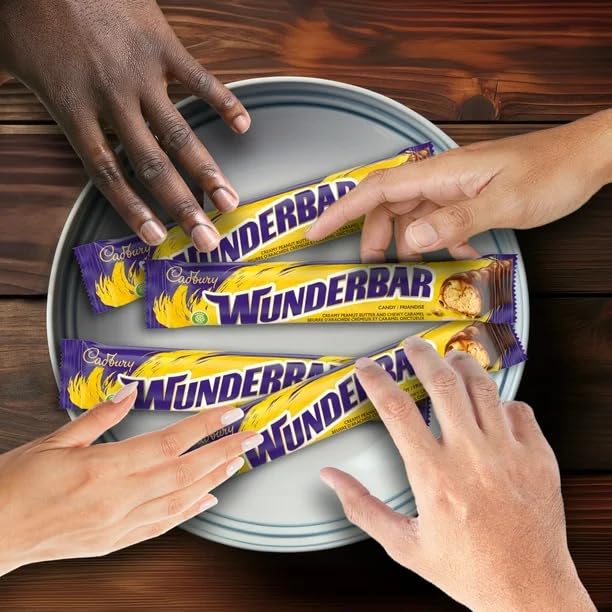 Cadbury Wunderbar Chocolatey Candy Bars, 4 pack, 232g/8.18oz (Includes Ice Pack) (Shipped from Canada)