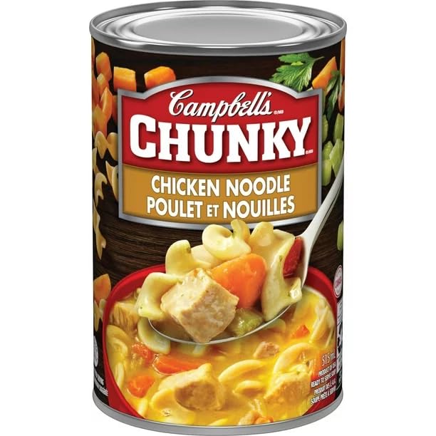 Campbell's Chunky Chicken Noodle Ready to Serve Soup, Ready to Serve Soup 515 mL/17.4 fl. oz (Shipped from Canada)