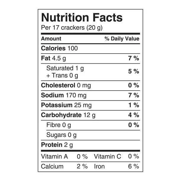 Cheez-It Baked Snack Crackers Italian Four Cheese Nutrition Facts