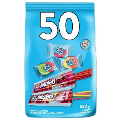 Hershey Assorted Twizlers and Jolly Rancher Candy Variety, 50ct, 582 g/18.6 oz (Shipped from Canada)