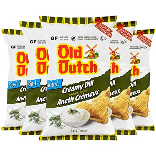 Old Dutch Creamy Dill Potato Chips pack of 5