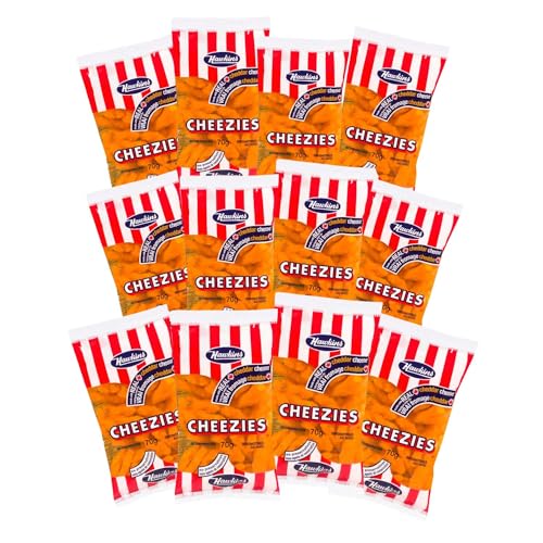 Hawkins Cheezies Corn Snacks - Made with Real Cheddar Cheese, 70g/2.5 oz (Shipped from Canada)