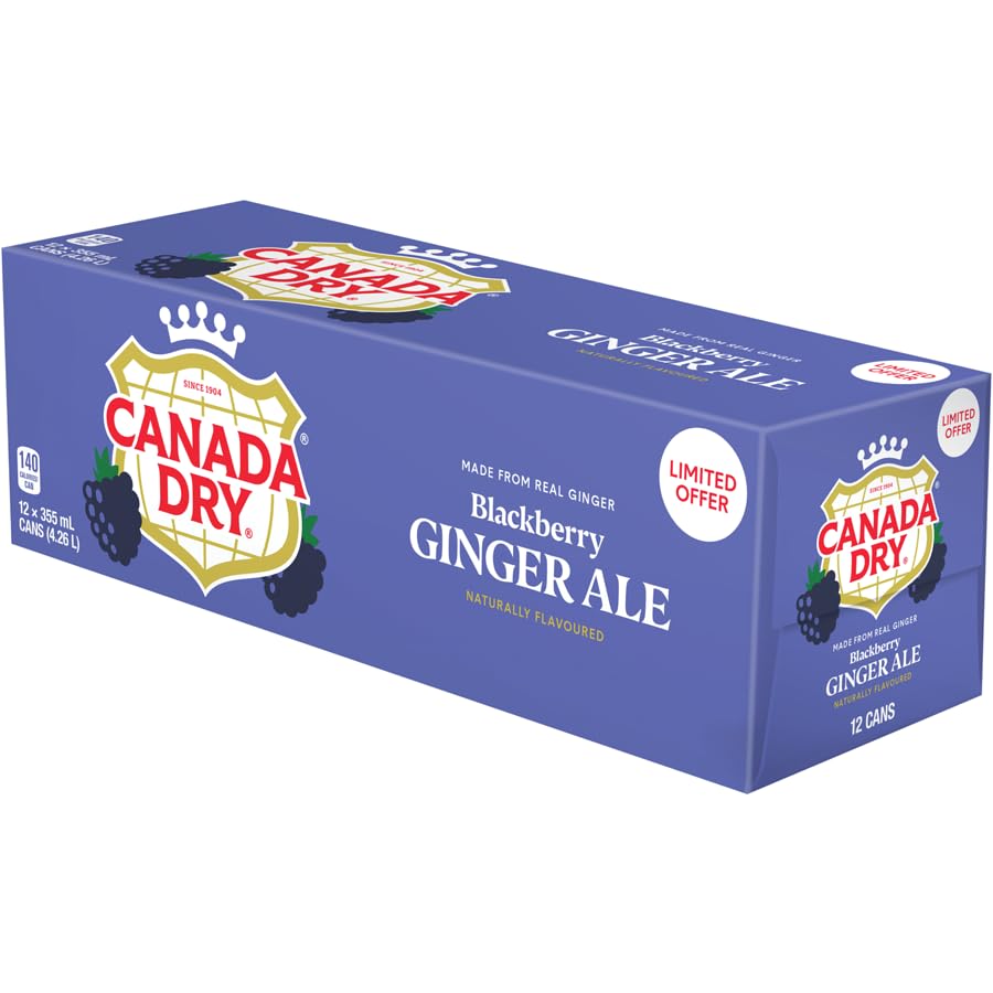 Canada Dry Blackberry Ginger Ale Cans, 12 x 355ml/12 fl. oz (Shipped from Canada)