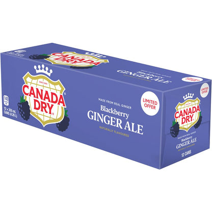 Canada Dry Blackberry Ginger Ale Cans, 12 x 355ml/12 fl. oz (Shipped from Canada)