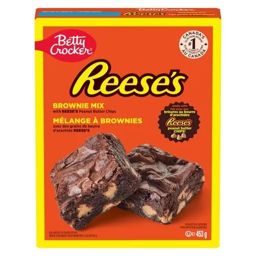 Betty Crocker Reese Brownie Mix, Made with Reese Peanut Butter Chips, 453g/16 oz (Shipped from Canada)