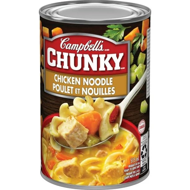 Campbell's Chunky Chicken Noodle Ready to Serve Soup, Ready to Serve Soup 515 mL/17.4 fl. oz (Shipped from Canada)